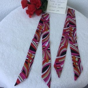 2pcs Twilly Scarves Handbag/ Handle Ribbon